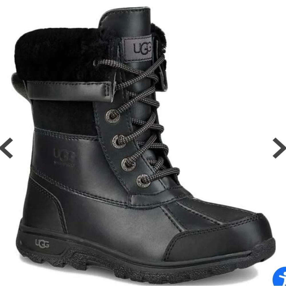 UGG Black Snow Boots, Youth size 4 - Picture 4 of 8